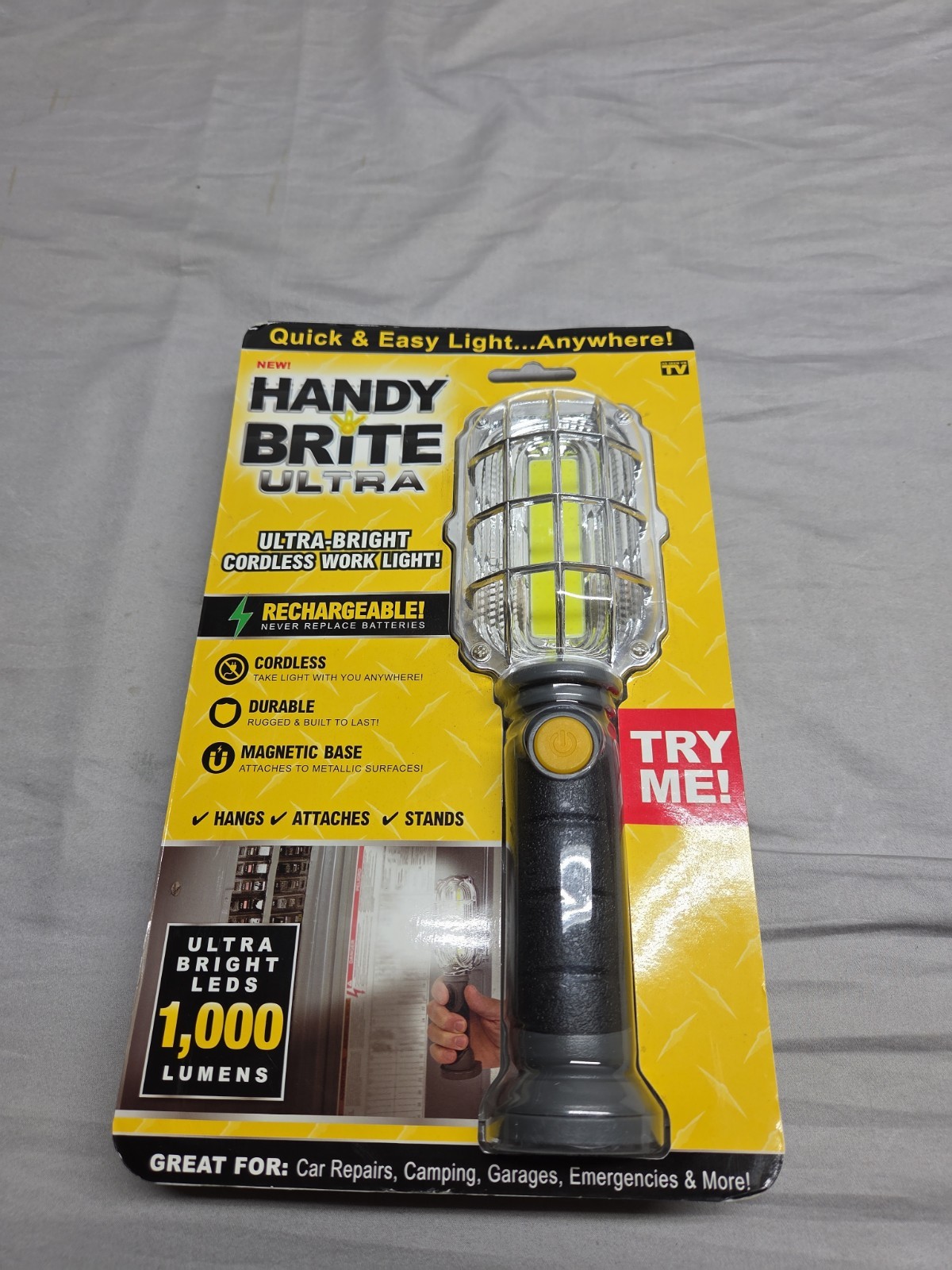 Ontel Ultra-Bright LED Rechargeable Work Light, 1000 Lumens, Magnetic Flashlight gallery