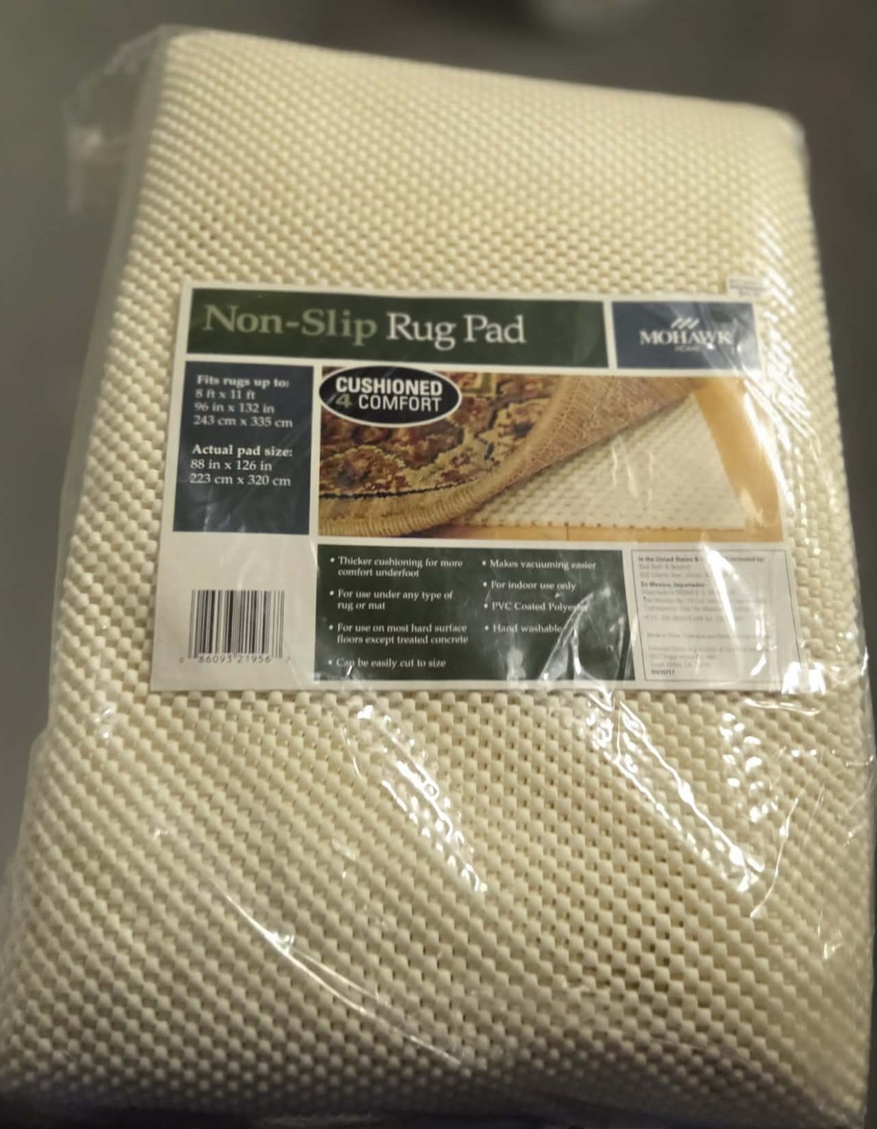 Mohawk Home Non-Slip Rug Pad - fits 8 ft x 11 ft, Actual Size 88 in x 126 in gallery
