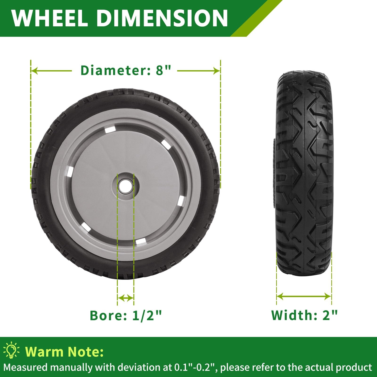 2Pack Lawn mower Rear Wheels Gear Assembly Replacement for Toro 107-3709 8 in... gallery