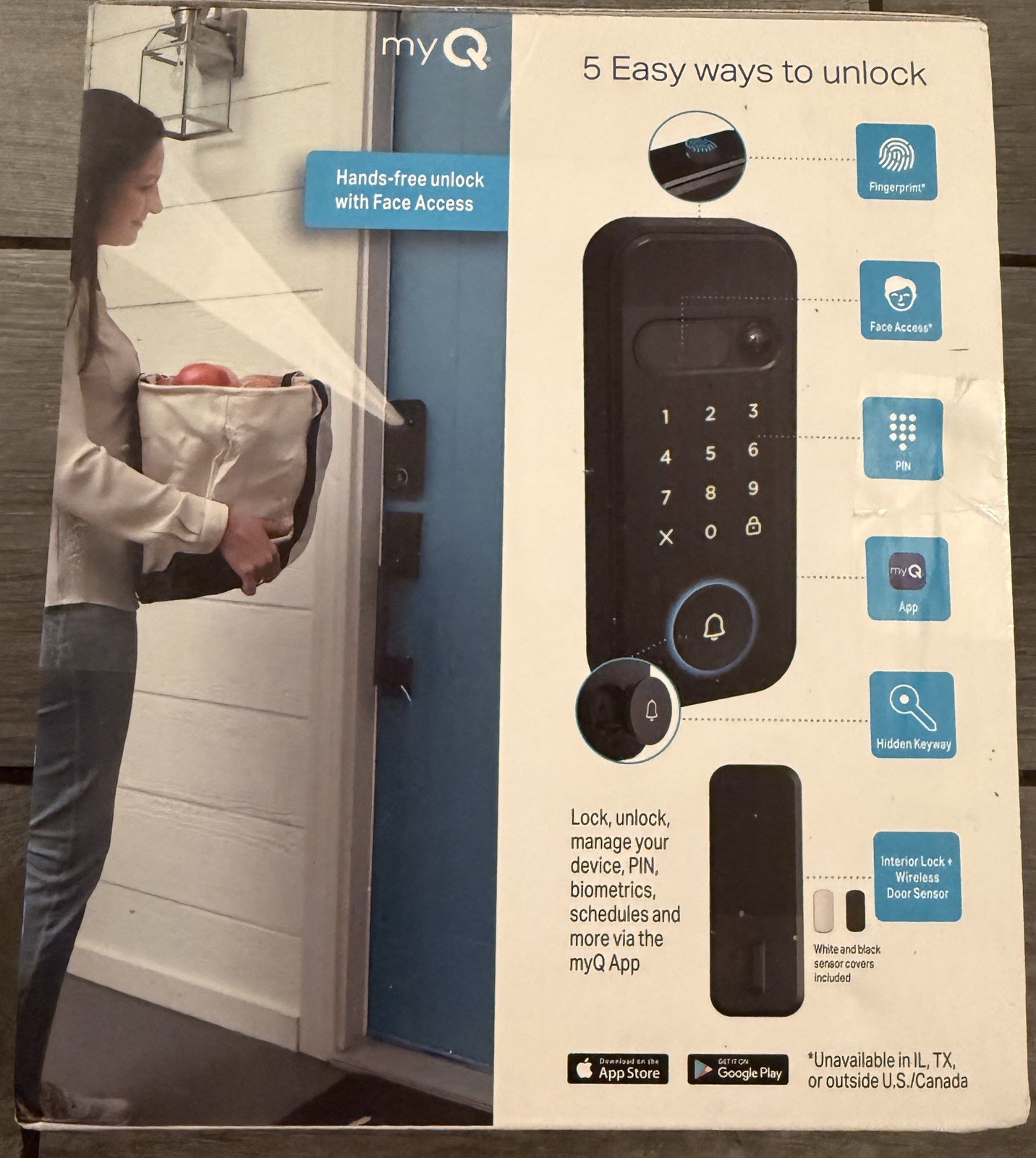 myQ Secure View™ 3-in-1 Smart Lock with 2K HDR Video Doorbell Camera gallery