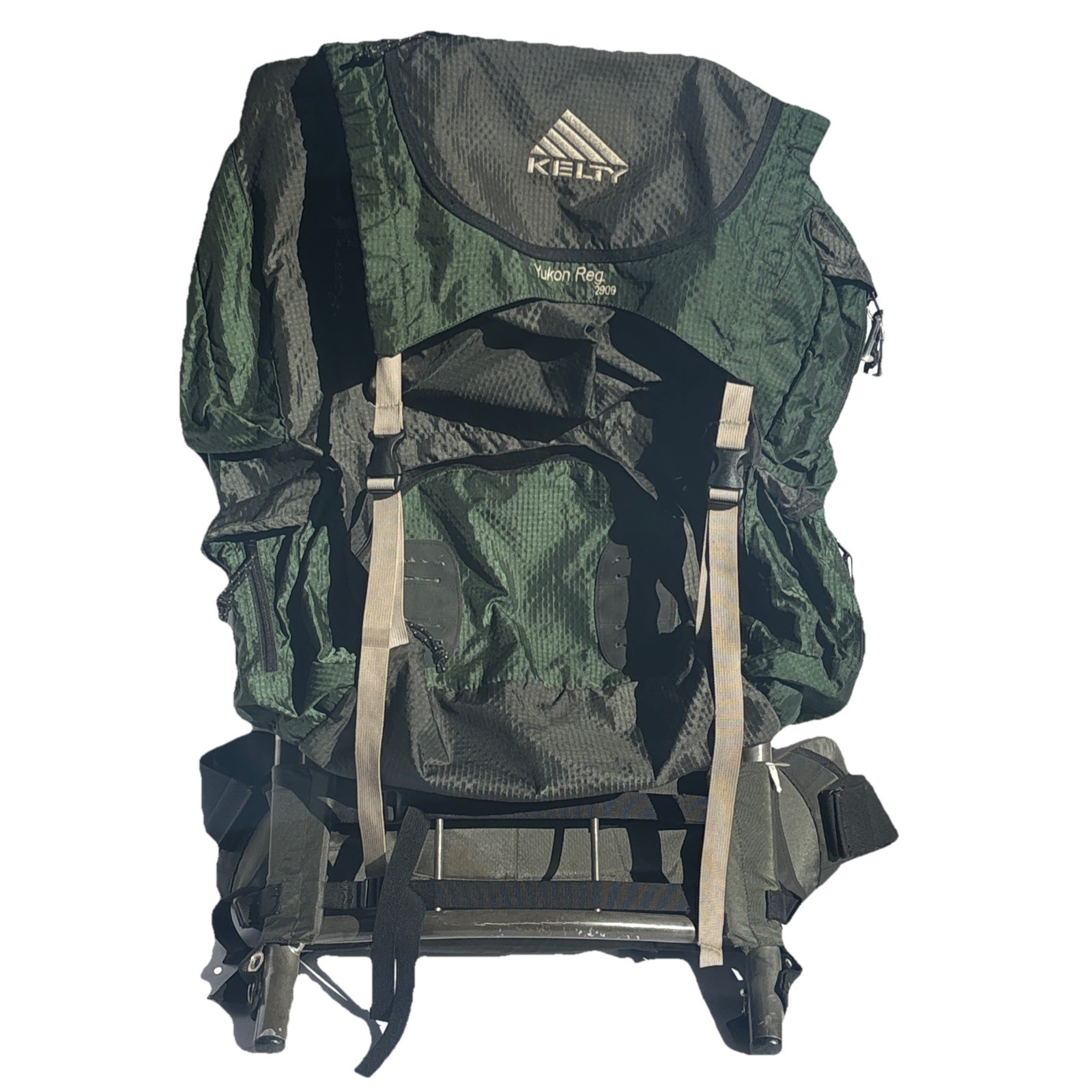 Kelty Yukon Reg 2900 Backpack External Light Frame Green Ripstop Hiking Camping