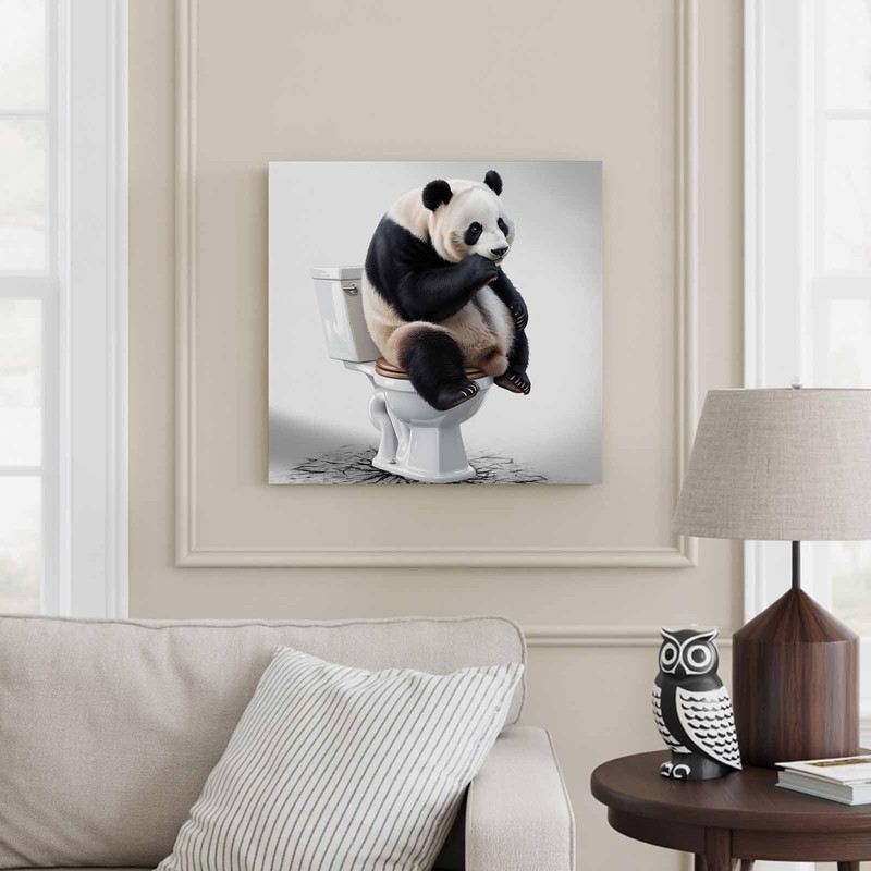 LooPoP Bathroom Decor Canvas Wall Art Framed 8"L x 8"W, Toiletlop9319 gallery