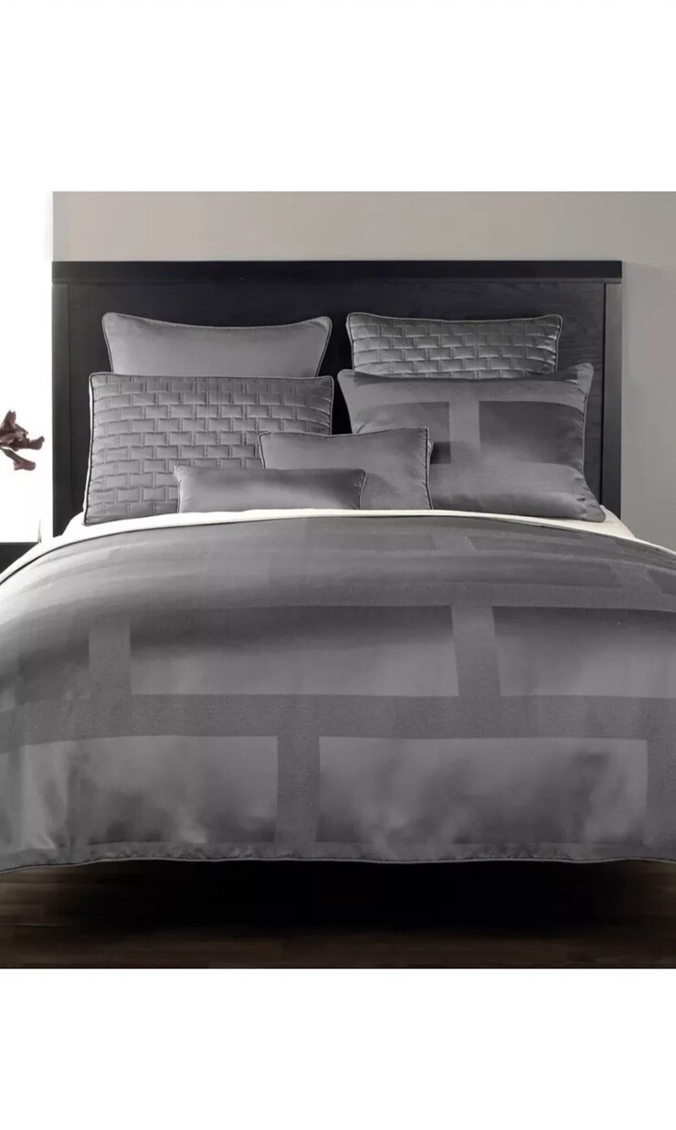 Hotel Colllection Frame F/Queen Duvet Cover+2Standard Shams, Nickel-see Details gallery