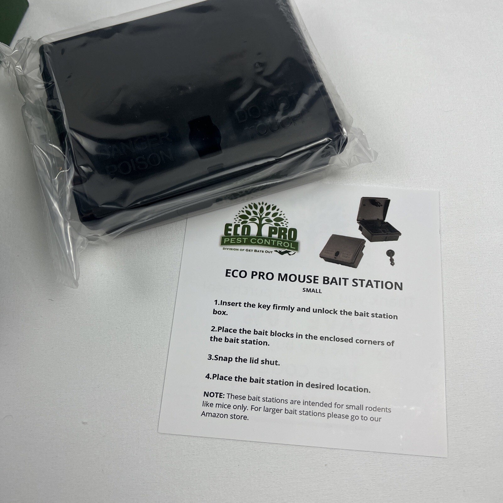 Eco Pro Mouse Small Bait Station Pet / Children Safe With Lock And Key 4-pack gallery