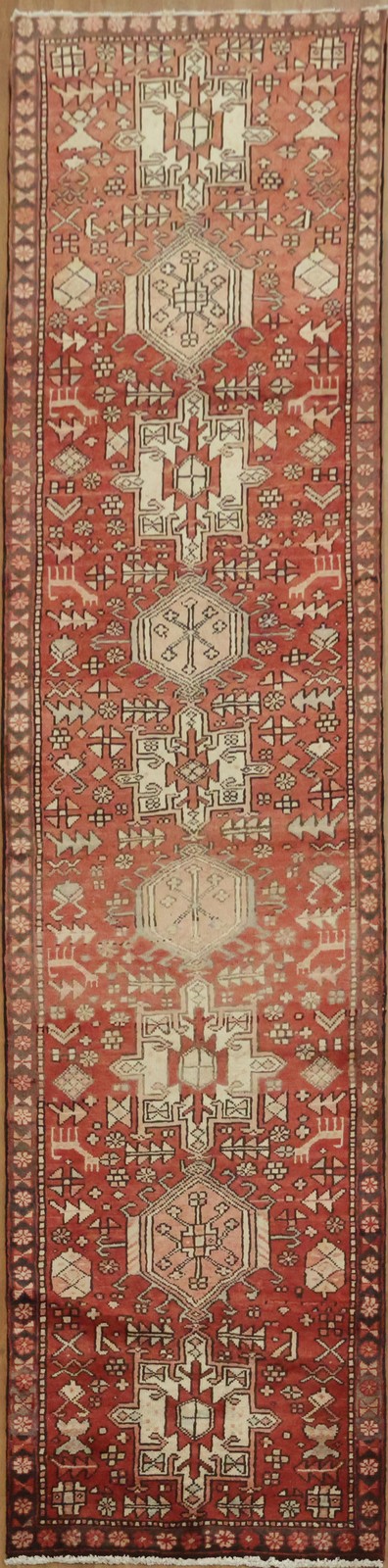 Geometric 11 ft Runner Rug 3x11 Wool Handmade Tribal Traditional Hallway Carpet gallery