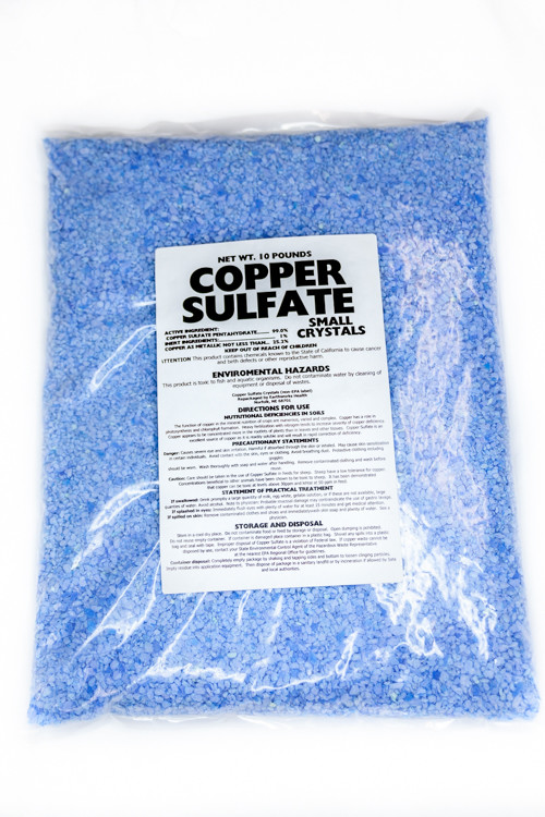 Copper Sulfate Crystals 10lb Bag (SMALL CRYSTAL) gallery