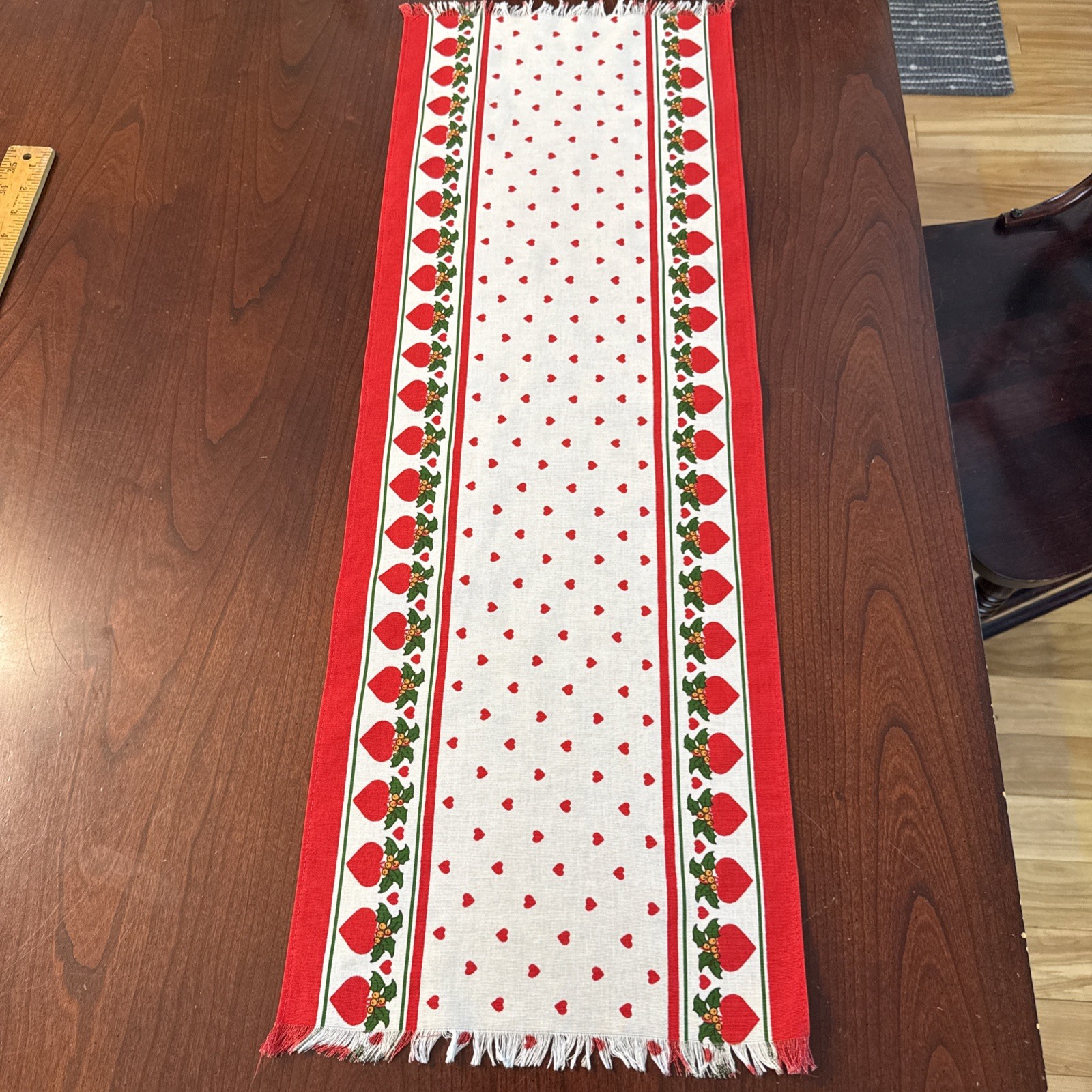 Scandinavian Christmas Table Runner Holiday Home Decor Textiles Linens 14” x 34” gallery