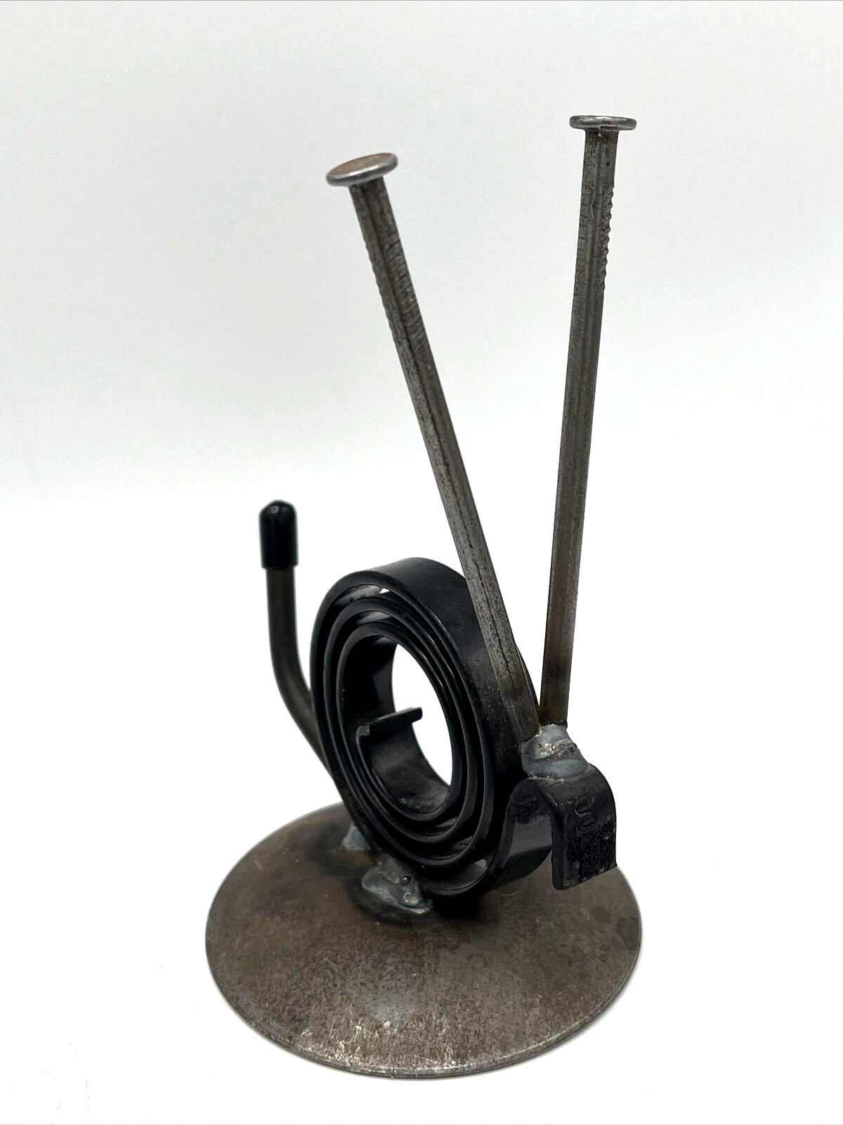 Handcrafted Metal Snail Sculpture Mixed Materials gallery