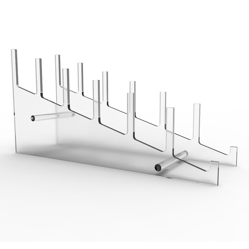 FixtureDisplays® Large Multiple Plate Display Rack Clear Holder 10748 gallery