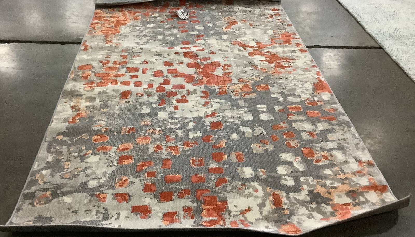 GREY / ORANGE 5'-3" x 7'-6" Back Stain Rug, Reduced Price 1172669449 MAD425H-5 gallery