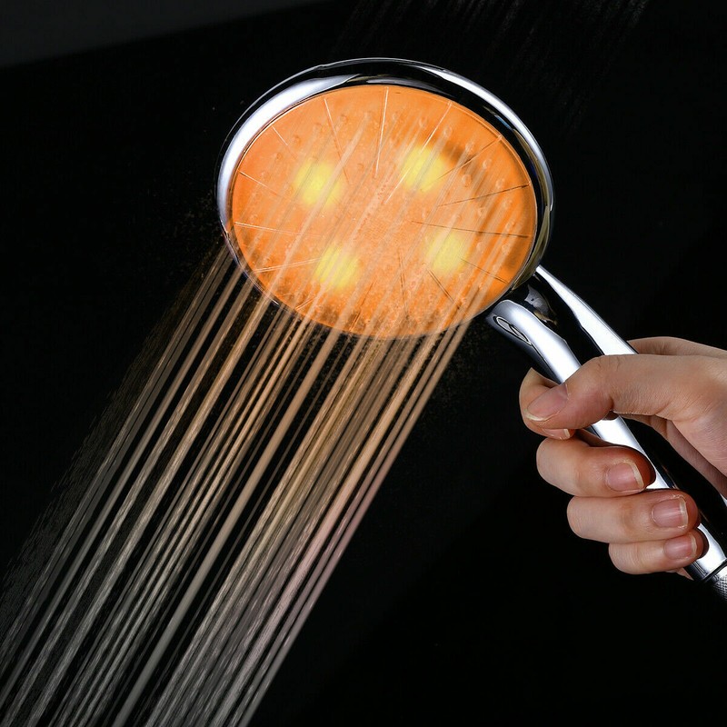 TECHTONGDA 7 Colors Changing LED Light Shower Head Home Bathroom Easy to Install gallery