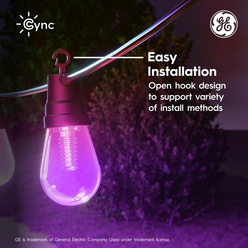 Smart Outdoor LED String Lights 24FT Multicolor IP65 Waterproof Energy Saving US gallery
