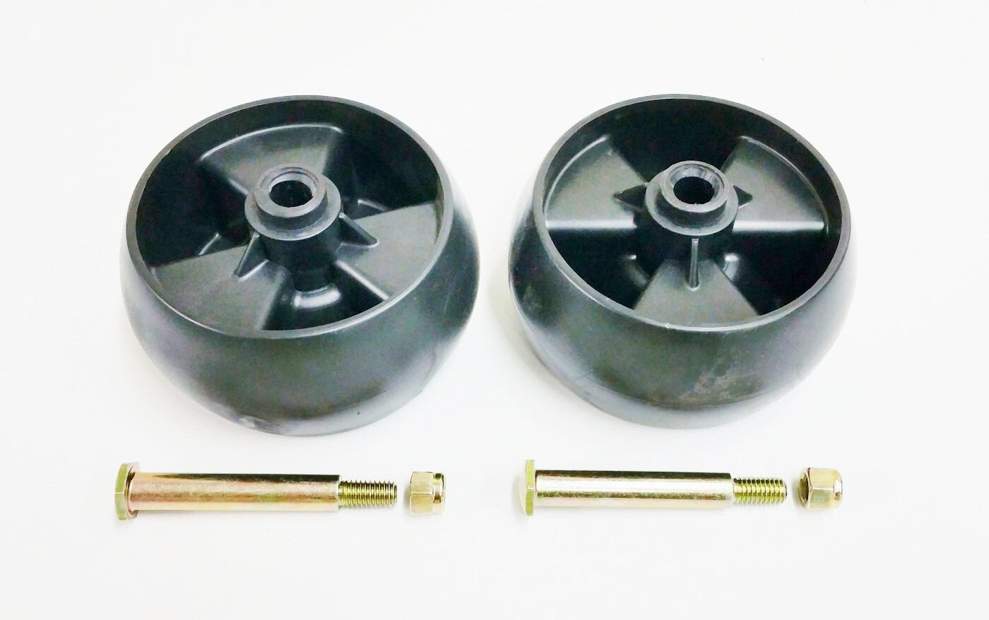 4 Deck Wheels w/ Bolts & Nuts for MTD, Cub Cadet 734-04155 Toro 112-0677 gallery