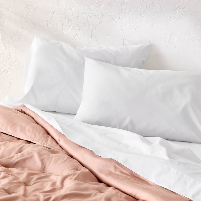 400 Thread Count Percale Pillowcases - Casaluna gallery