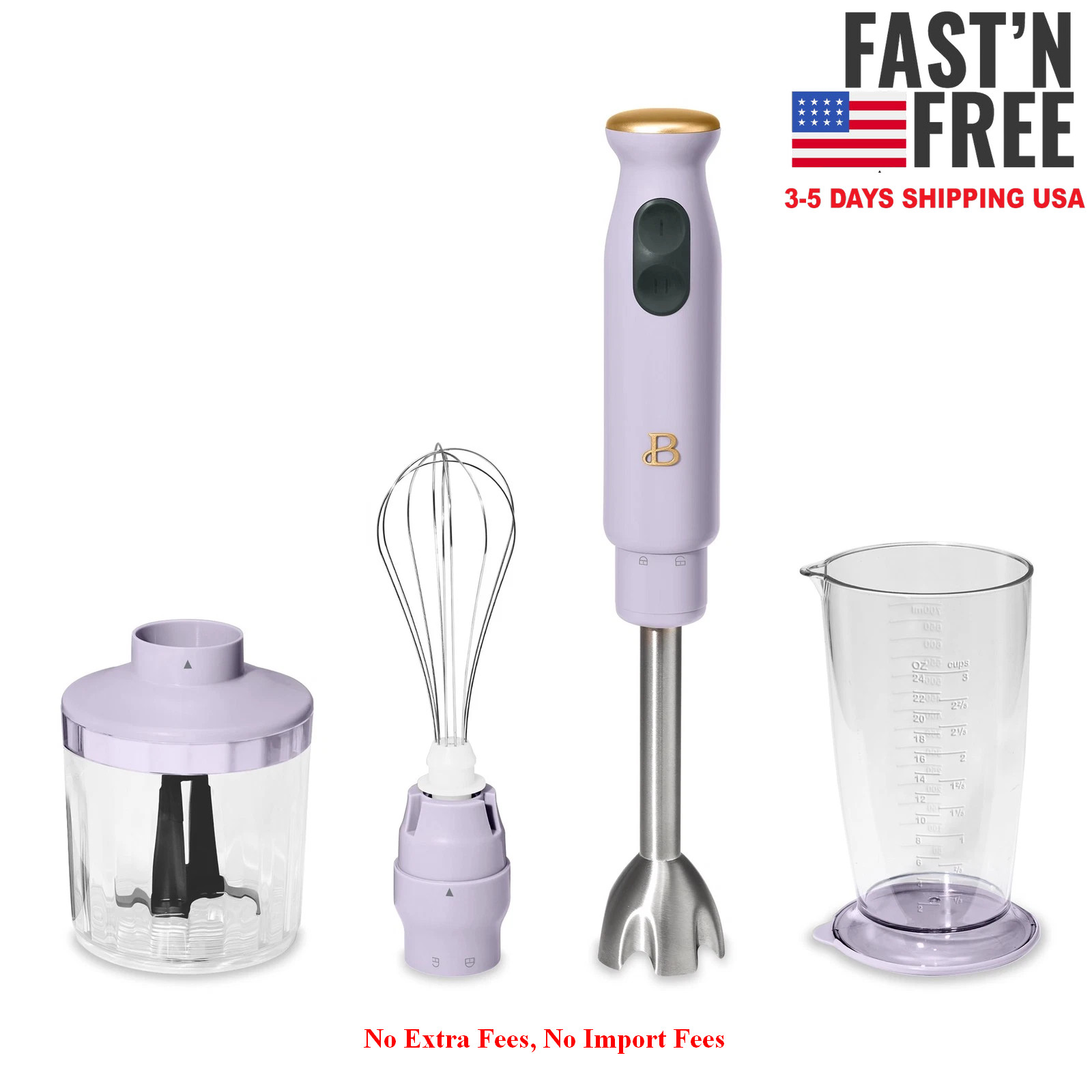 Beautiful 2-Speed Immersion Blender with Chopper & Measuring Cup, Lavender gallery
