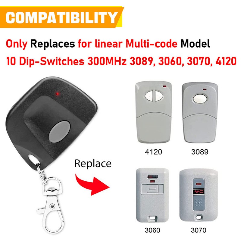 1/2PCS Multi-Code 3089 MultiCode 308911 Linear MCS308911 Garage Gate Remote M300 gallery