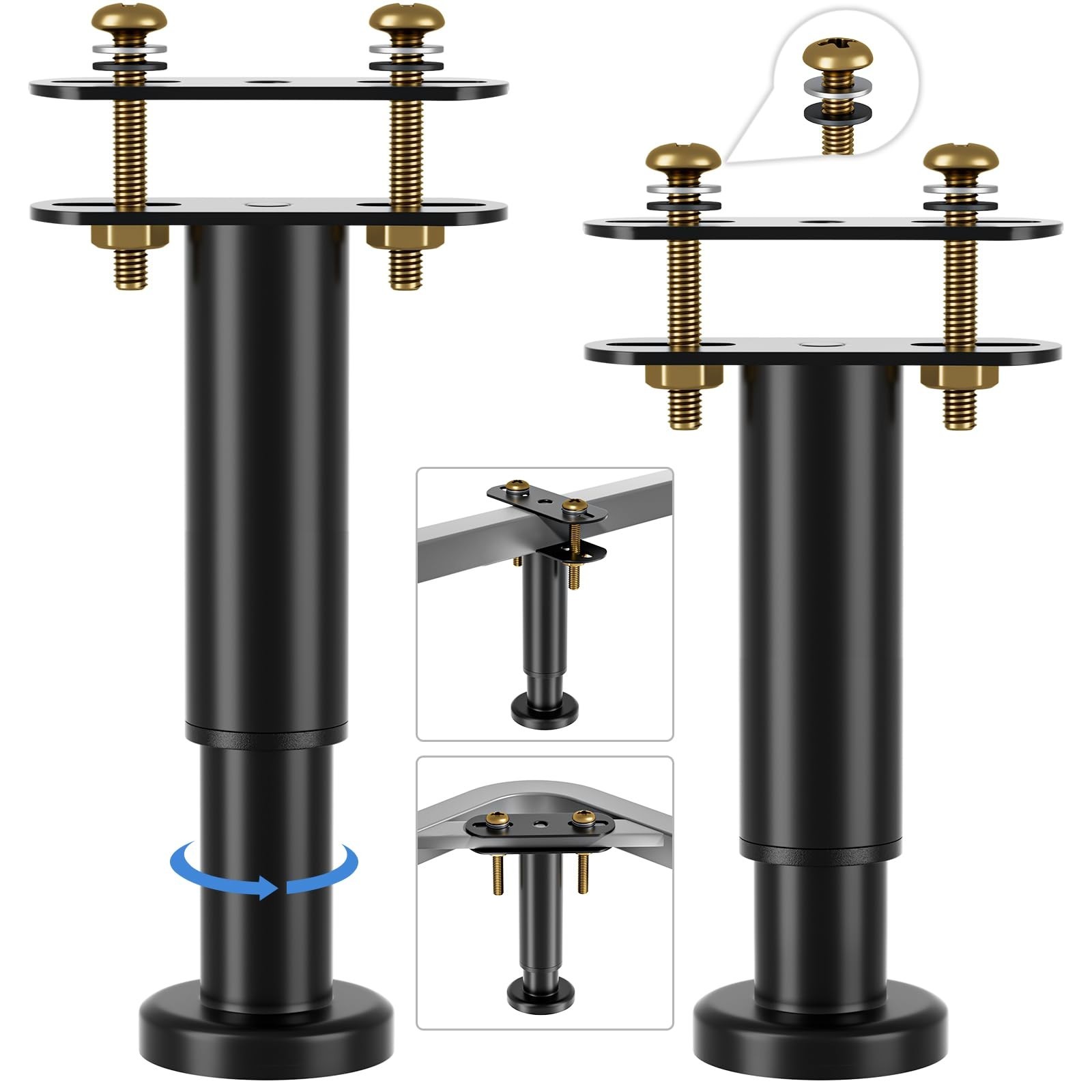 Upgrade 2Pcs Bed Legs Support, Adjustable Metal Bed Frame Support Legs 7.08-1... gallery