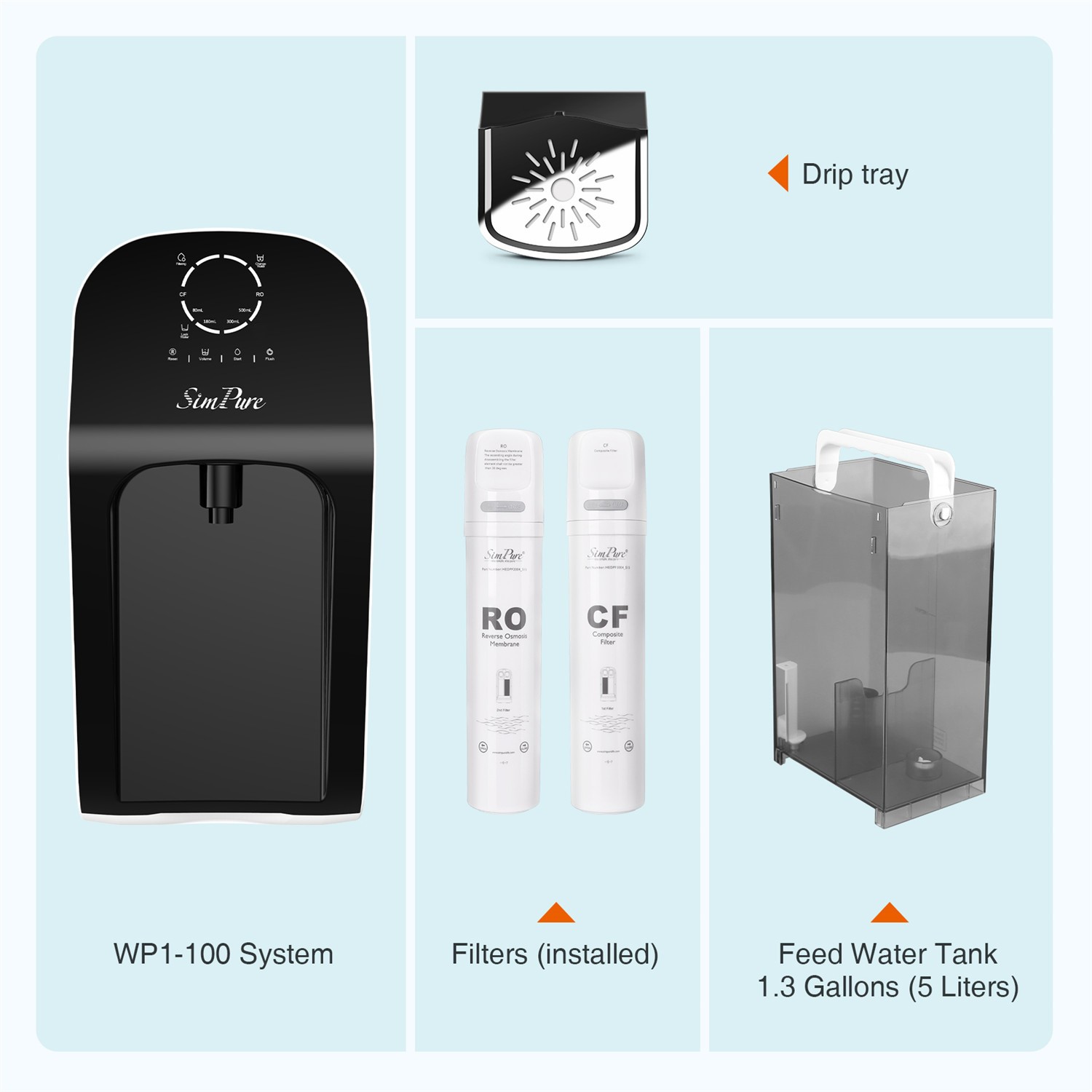 4-Stage UV Countertop Reverse Osmosis Water Filter System Filtration Dispenser gallery