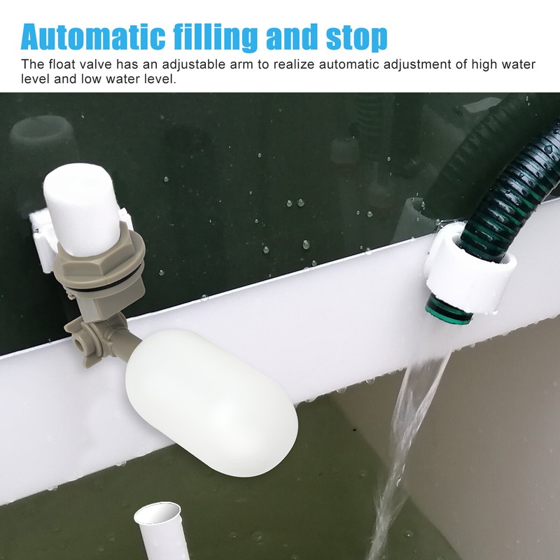 4Pcs Water Float 1/2" Automatic Shut Off Valve Quick Connctor Tank Overfill Stop gallery