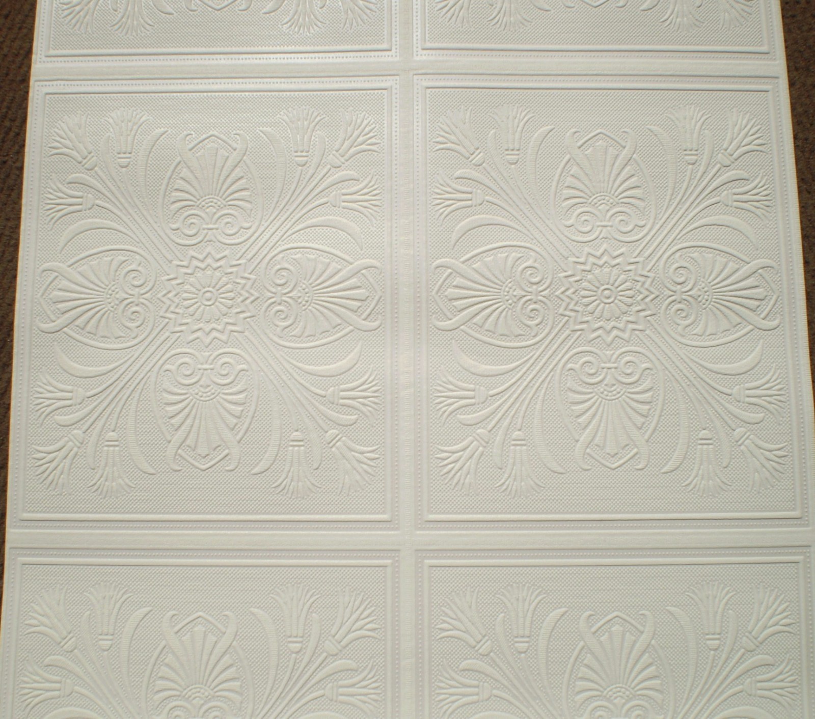 White Satin Raised Textured Block Wallpaper by Beacon House FD59364 gallery