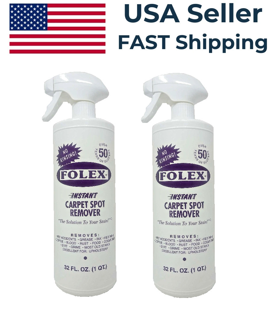 2 Pack - FOLEX Instant Carpet Spot Remover 32 oz For Grease Ink Wine Coffee Etc. gallery