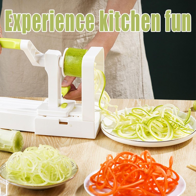5-Blade Vegetable Spiralizer for Veggie Noodles – Quick Kitchen small, White gallery