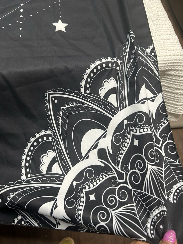 Black & White Celestial Sun And Moon Tapestry Bohemian And Tarot Card 56” X 52” gallery