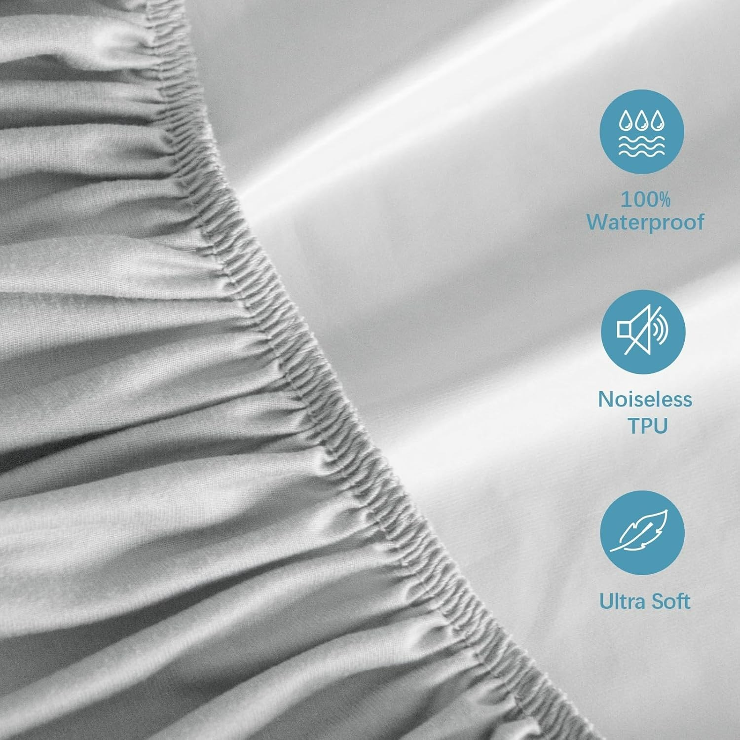Queen Mattress Protector Waterproof Noiseless Mattress Cover Fits 14" Deep gallery