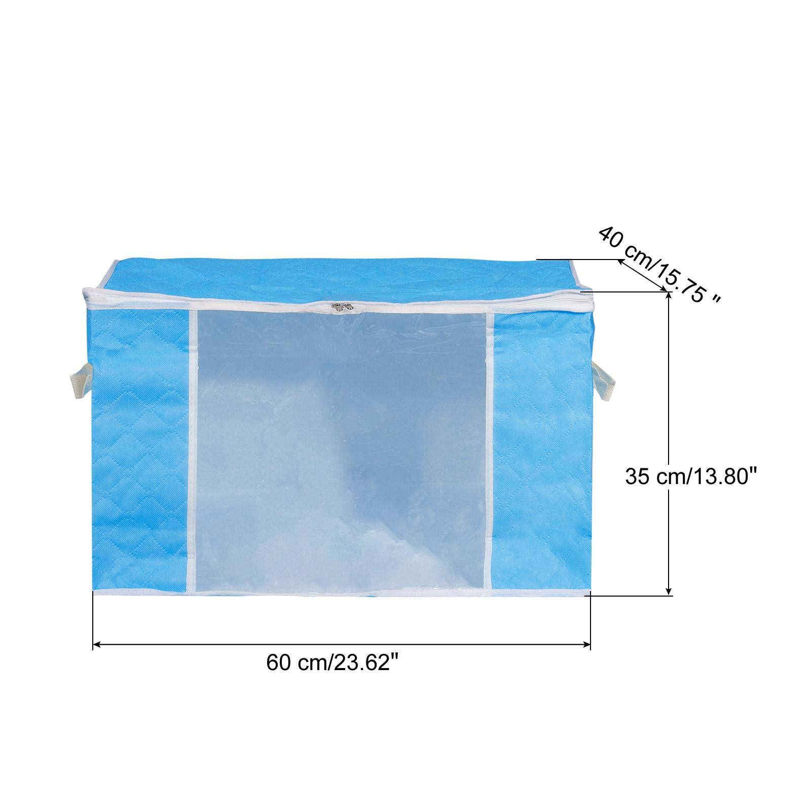 3pcs Clothes Organizer Comforters Storage Bag Clothing Storage Box Sky Blue gallery