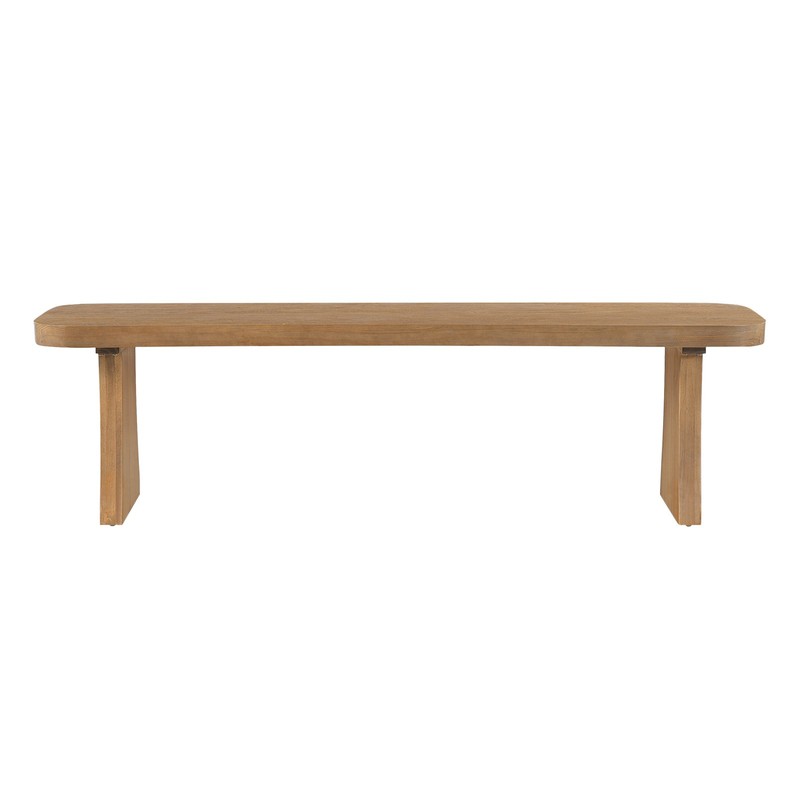 Indoor Pine Dining Bench, 62.9 L Solid Wood Seating, 350lbs Weight Capacity gallery