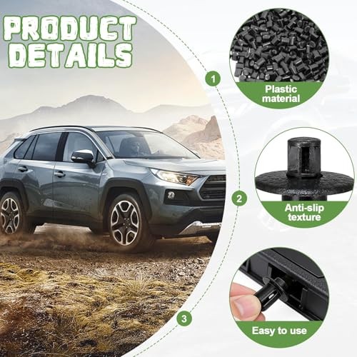 10 Pcs Tailgate Molding Rivet Retainers Clips Compatible with Ford F150 F250 gallery