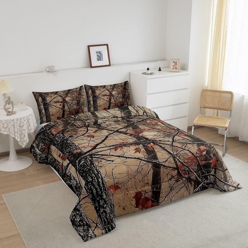 Camo Comforter Set Size,Rustic Western Bedding Sets for Queen Black Yellow gallery
