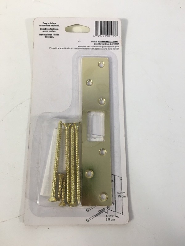 Prime Line Security U-9535 Deadbolt Strike Heavy Duty, 1-1/8" x 6" (DP3) gallery