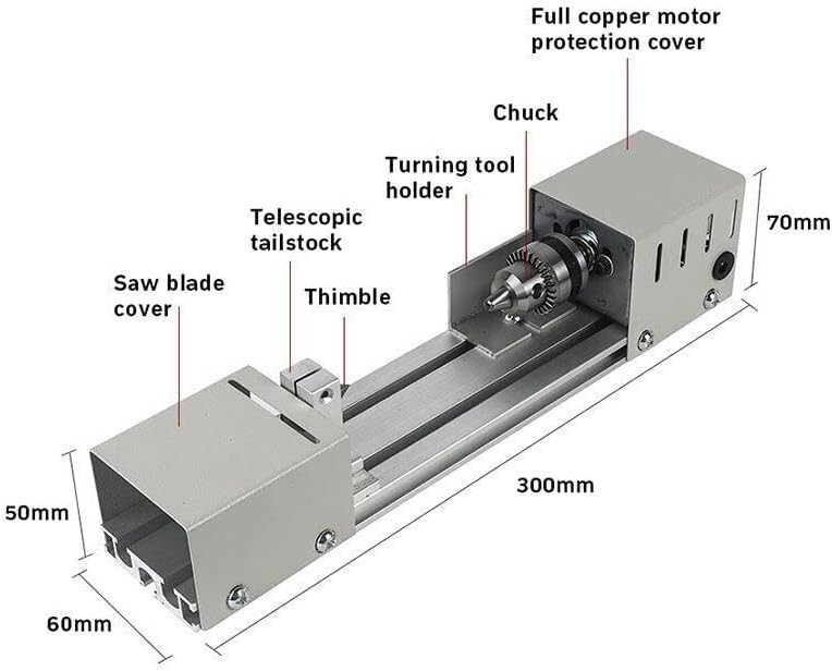High-Performance Mini Lathe Machine for Crafting & Woodworking - 8000 RPM gallery