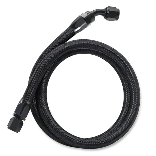 6AN Fuel Line Kit CPE, 2FT Assembled AN6 Braided Fuel Line with 2ft(0°+45°) gallery