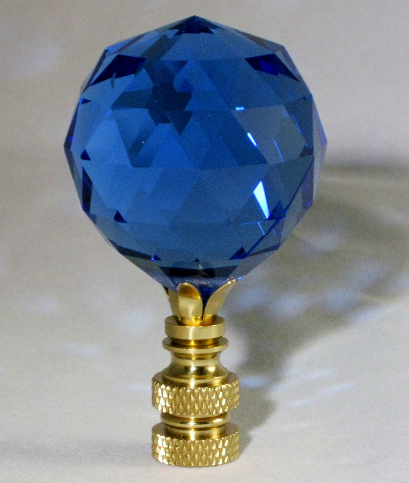 LAMP FINIAL-STUNNING LEADED CRYSTAL LAMP FINIAL-SKY BLUE gallery