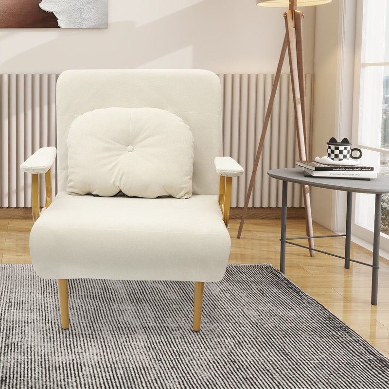 Convertible Sofa Bed Folding Sofa Bed with Pillow & 5-Gear Adjustable Backrest gallery