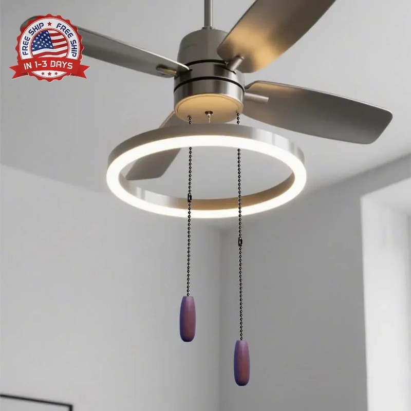 Black Ceiling Fan Pull Chain, 160" Rustproof 3mm Beaded Ball Pull Chain Extensio gallery
