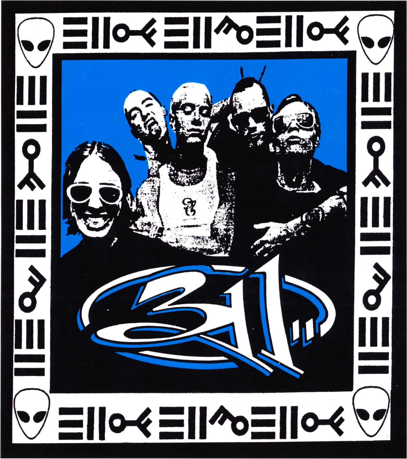 Sticker - 311 Group Shot Black White Blue Rock Music Band 5.5" Decal #13098 New gallery