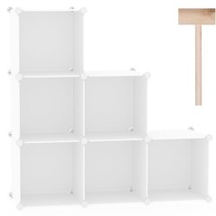 6-Cube Storage Organizer, Stackable Storage Cubes Shelves, Portable Bookshelf…