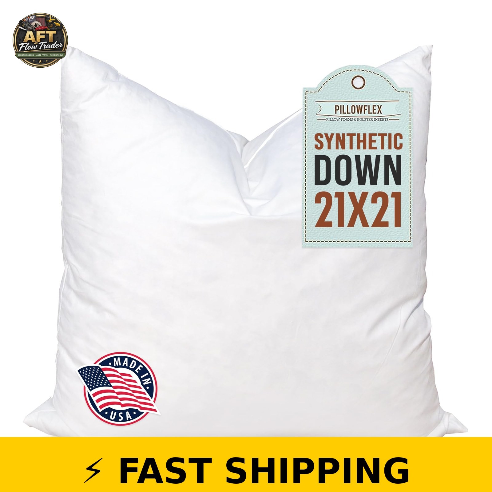 Pillowflex Synthetic Down Pillow Insert - 21x21 Ultra Soft gallery