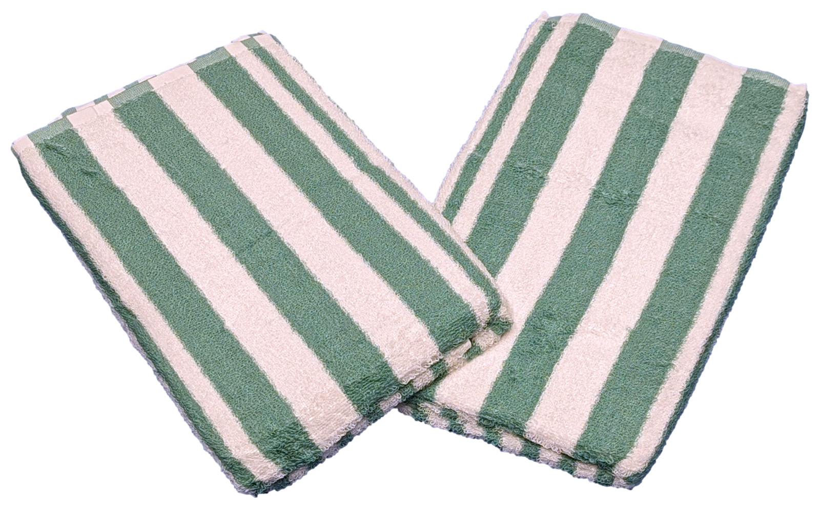 3 Piece - Hotel & Spa Pool Beach Towels 100% Ring Spun Cotton Jade/White Striped gallery