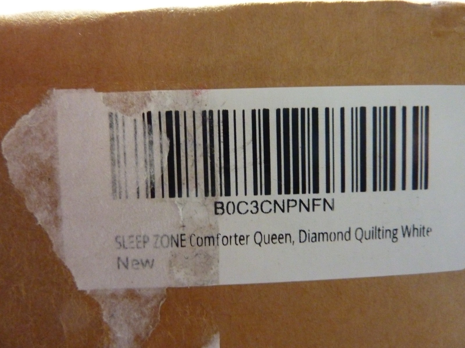 SLEEP ZONE Comforter Queen, Diamond Quilting White NEW IN BOX gallery