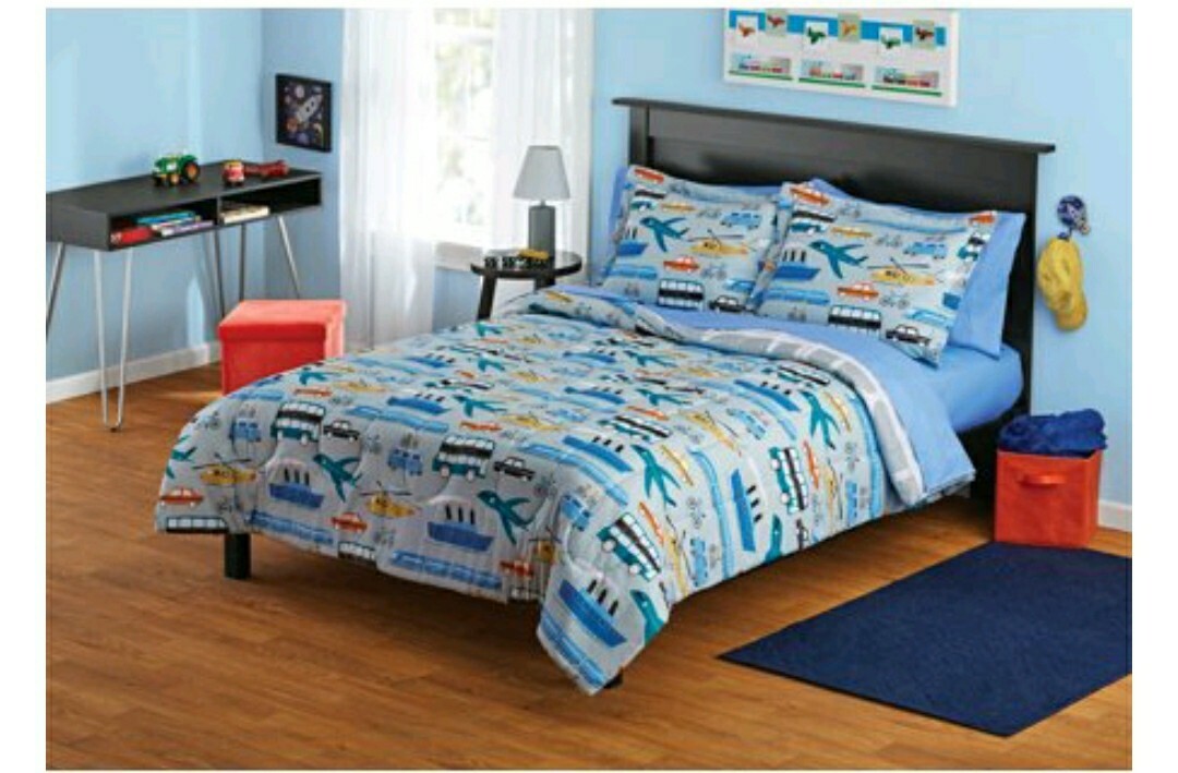 Your Zone Transportation Bedding Set Full Size 7 Pieces Comforter Shams Sheets gallery