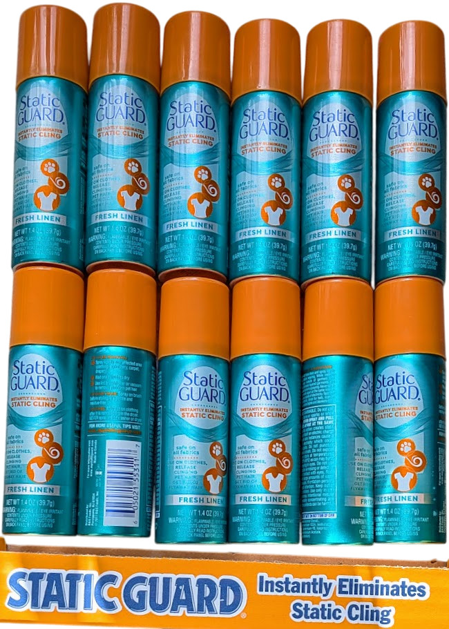 Static Guard Fabric Spray, Fresh Linen Scent, 1.4 Oz Travel Size (Pack of 12) gallery