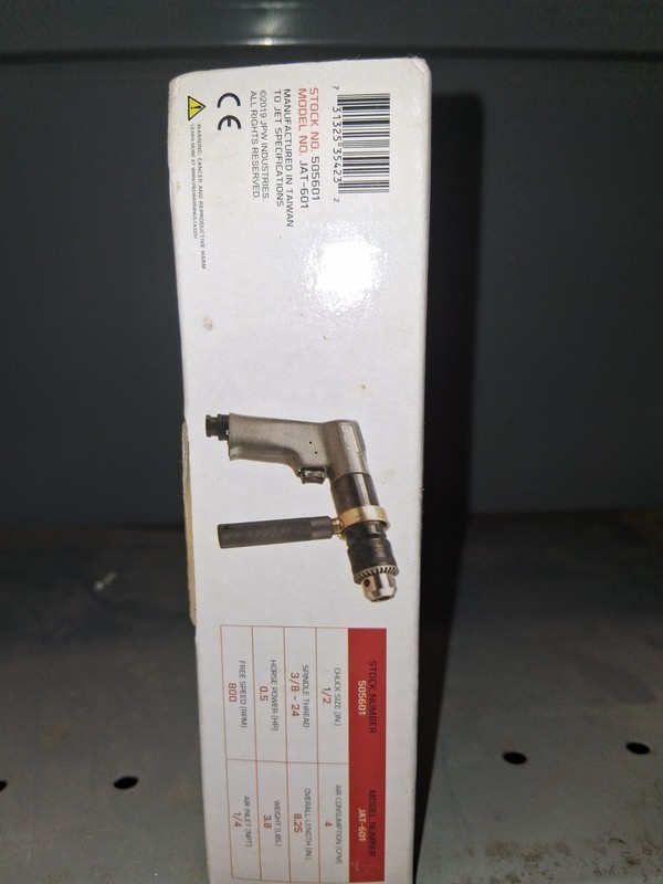 JET 1/2 Reversible Pneumatic Drill (Model JAT-601). Made In The USA gallery