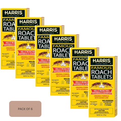 6 Pack Harris Roach Tablets, Boric Acid Roach and Insects Killer with Lure