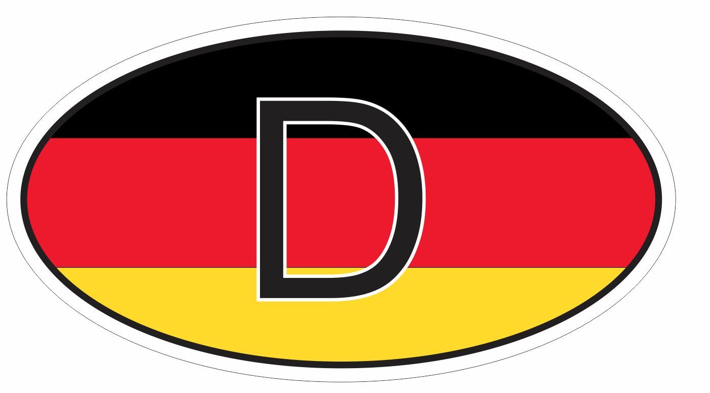 Germany Oval Bumper Sticker or Helmet Sticker D2993 Euro Oval gallery