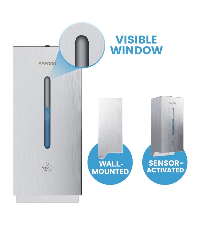Automatic Wall Mounted Soap Dispenser, 27 fl oz / 800 ml Touchless Sensor Liq... gallery