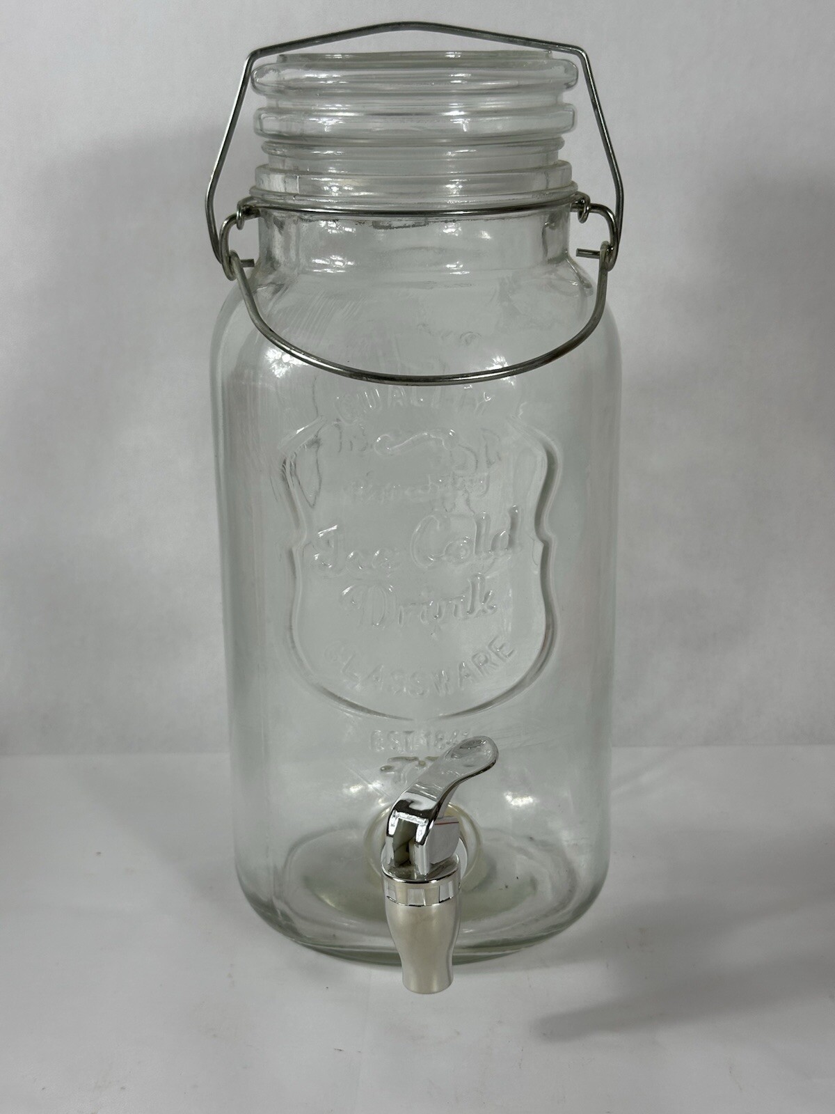 Glass Beverage Dispenser 2 Gallon with Glass Clamp Lid Hand-Wash Only gallery